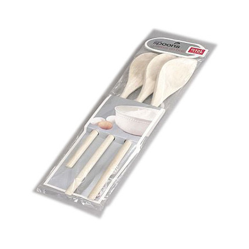 Cooking Spoon Set, Hardwood, 3-Pc.