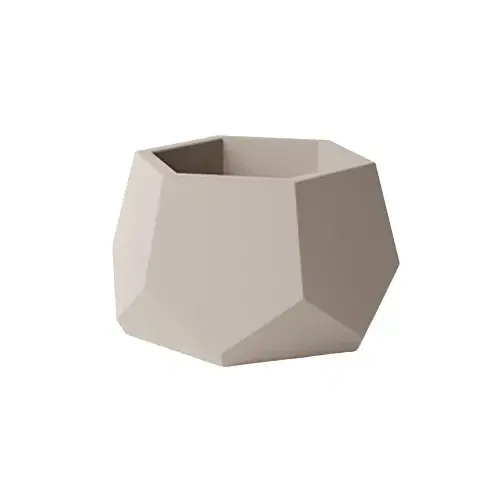 4" NAT Hex Planter Natural