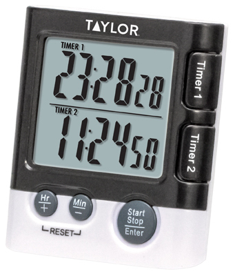 TAYLOR PRECISION PRODUCTS 5828 Digital Timer/Clock, Dual-Event, 1 "AAA"