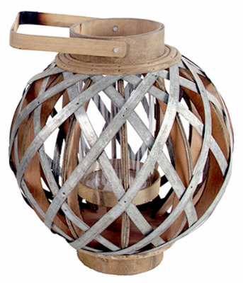 A & B HOME AV37736 Shanghai Lantern, Iron Cage, Small