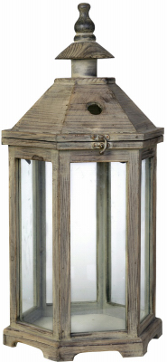 A & B HOME 30381-SMALL Polygon Temple Garden Lantern, Antique Finish, Small