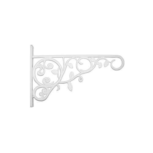 Green Thumb 85008GT Hanging Plant Bracket, Hanging, White Leaves, Cast Aluminum, 9-In.