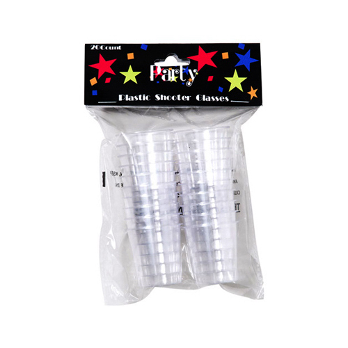 Shot Glass, Disposable Plastic  pack of 20
