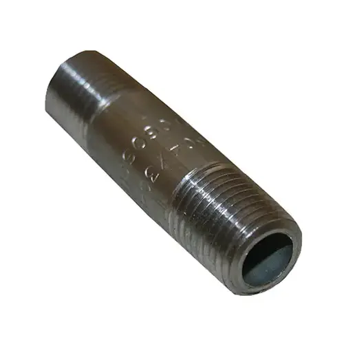 Stainless Steel Pipe Nipple, 1/8 x 3-In.