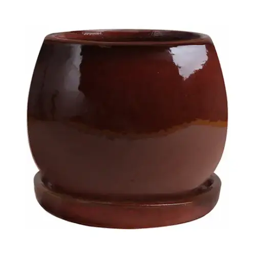 Trendspot CR10975-06I Artisan Planter, Red Ceramic, 6-In.