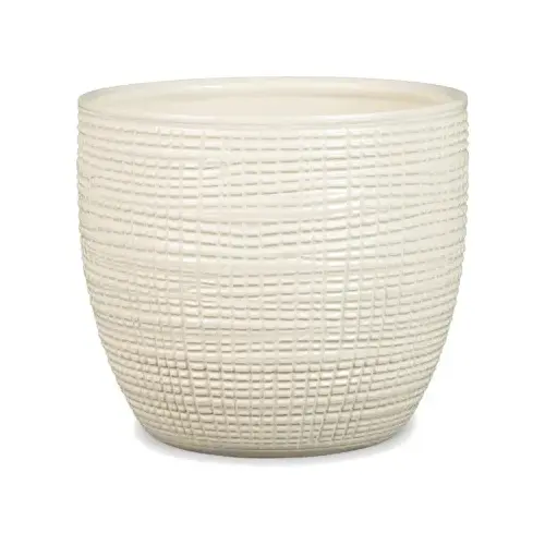 Planter, Indoor, Vanilla White Ceramic, 4.7.5 x 4.25-In. Vainilla