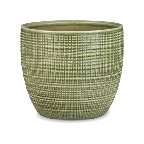 Planter, Indoor, Menta Green Ceramic, 6.25 x 5.5-In.