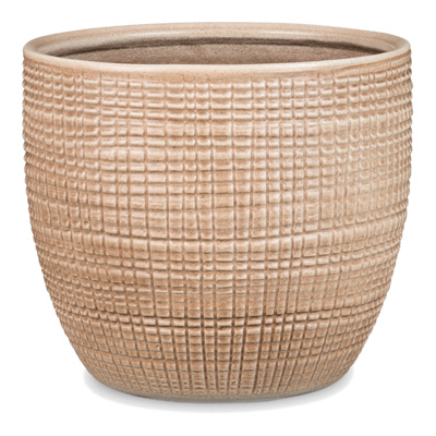 Scheurich 58637 Planter, Indoor, Canela Tan Ceramic, 6.25 x 5.5-In.