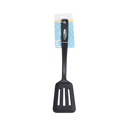 Spatula Turner, Black Plastic, 13.8-In.