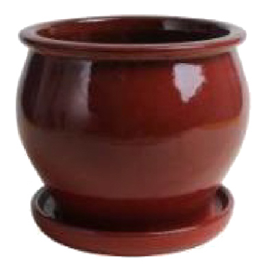 Trendspot DB10021-11G Studio Planter, Red Ceramic, 11-In.