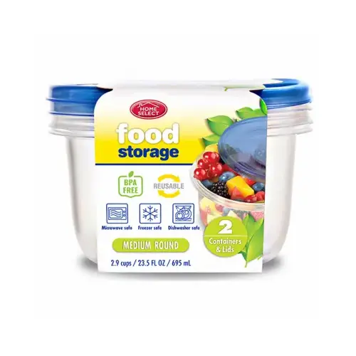 Food Storage Containers With Lids, 2.9-Cup, 2-Pk. - pack of 12