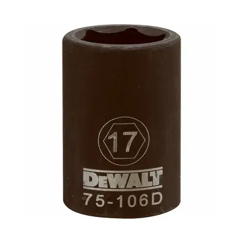 Metric Impact Socket, 6-Point, Black Oxide, 1/2-In. Drive, 17mm