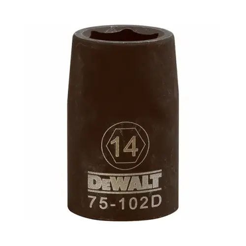 Metric Impact Socket, 6-Point, Black Oxide, 1/2-In. Drive, 14mm