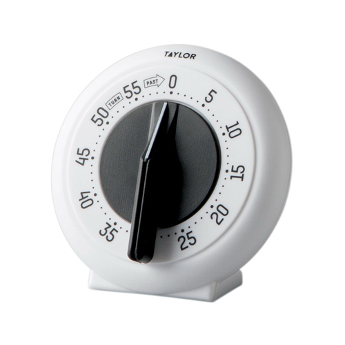 TAYLOR PRECISION PRODUCTS 5831N Kitchen Timer, 60-Minute, White