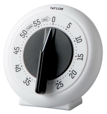 TAYLOR PRECISION PRODUCTS 5831N Kitchen Timer, 60-Minute, White