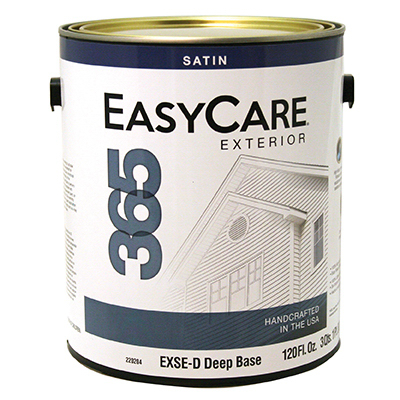 TRUE VALUE MFG COMPANY EXSED-GL 365 Interior Exterior House Paint, Deep Base Latex Satin, 1 Gallon