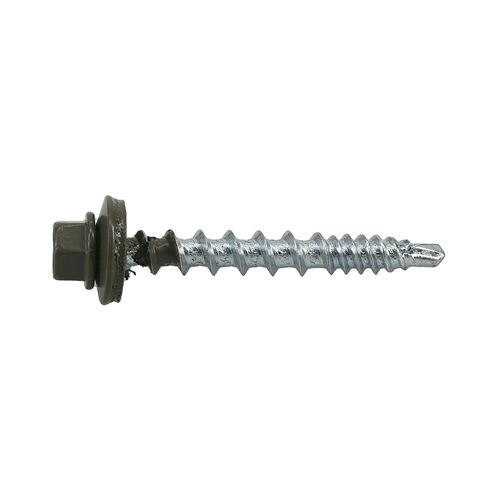 Powerpro Self Drilling Roofing Screws, Metal To Wood, Antique Brown, #10 x 1.5-In., 1-Lb.