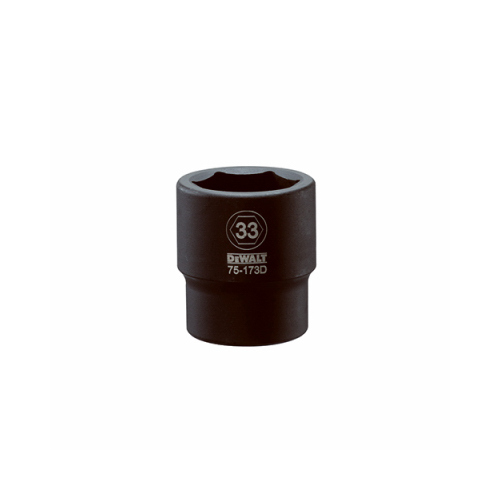 Impact Socket, 33 mm Socket, 3/4 in Drive, 6-Point, CR-440 Steel, Black Oxide