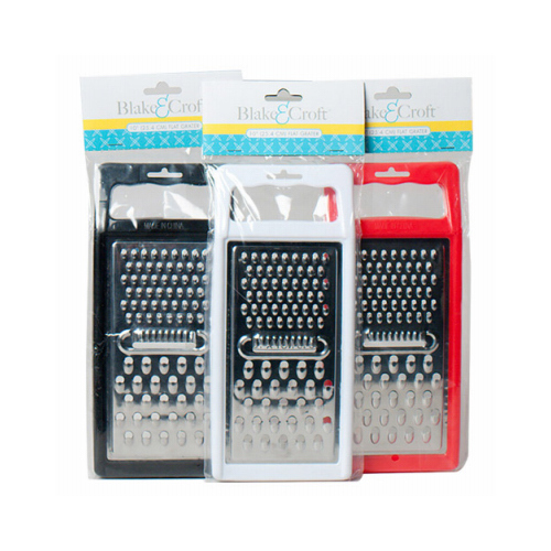 Flat Food Grater, Assorted Colors, 10-In.