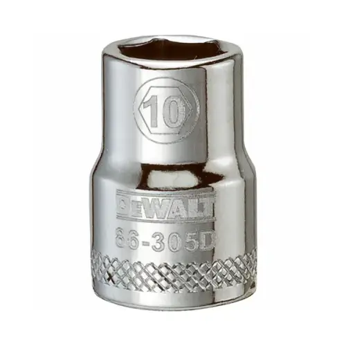 SOCKET 3/8 DRIVE 6PT 10MM Polished Chrome