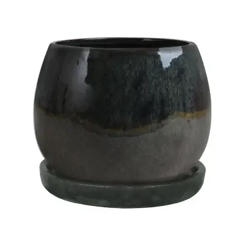 Trendspot CR10975-06E 6 In. Artisan Planter, Ceramic, Dripping Green