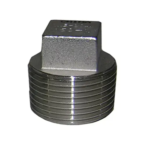 Stainless Steel Pipe Plug, 1/2-In.