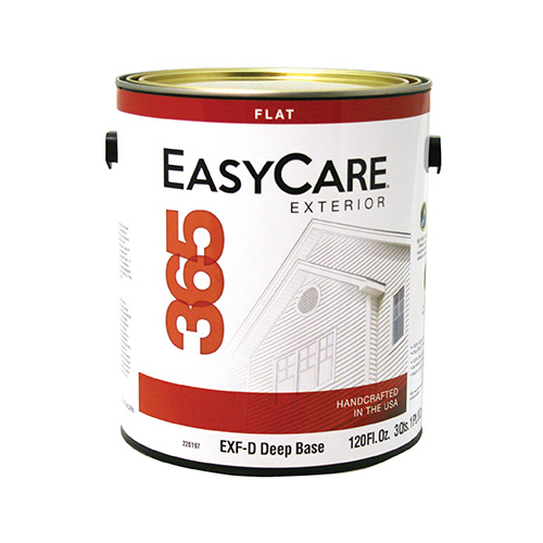 365 Exterior Latex House Paint, Flat Deep Base, 1 Gallon