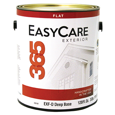 TRUE VALUE MFG COMPANY EXFD-GL 365 Exterior Latex House Paint, Flat Deep Base, 1 Gallon