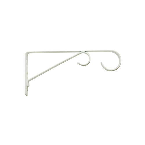 Green Thumb 85592DGT Plant Bracket, Hanging, White Powder-Coated Steel, 9-In.