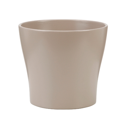 Ceramic Planter, Indoor, Taupe, 6.25-In.