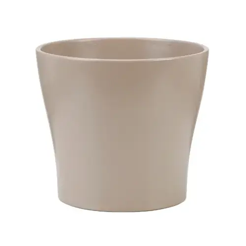 Scheurich 52743 Ceramic Planter, Indoor, Taupe, 6.25-In.