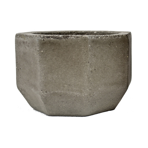 Planter, Hexagon, Fiber Cement, 4.5 x 3-In.