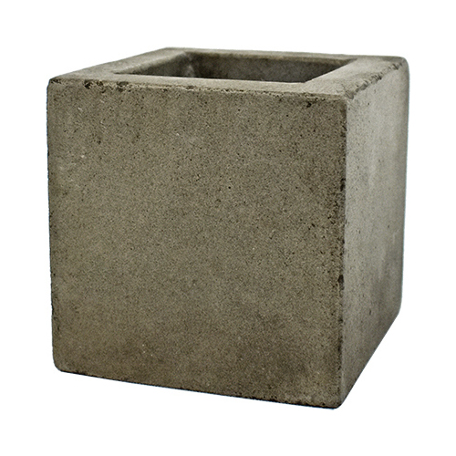 Planter, Cube, Fiber Cement, 4 x 4-In.