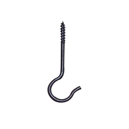 Green Thumb 86201GT Ceiling Plant Hook, Black, 2.6 x .7-In - pack of 5