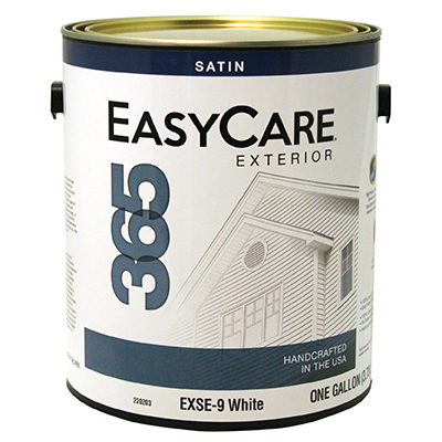 TRUE VALUE MFG COMPANY EXSE9-GL 365 Exterior Latex House Paint, Satin, Tintable White, Gallon