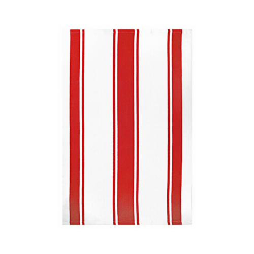 Mu Kitchen 6690-1706 Towel, Crimson Red Stripe, 100% Cotton, 20 x 30-In.