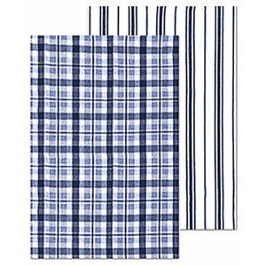 Mukitchen Farmhouse Towel Set/2 Ink Blue