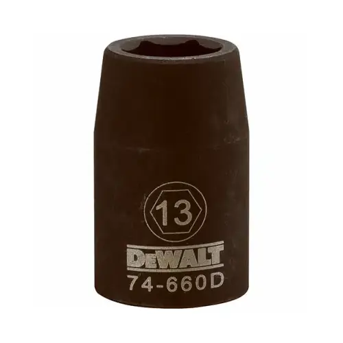 Metric Impact Socket, 6-Point, Black Oxide, 1/2-In. Drive, 13mm