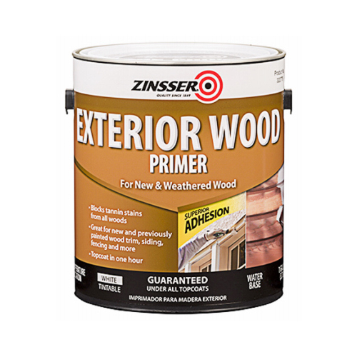 Exterior Wood Primer, White, Gallon