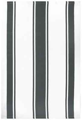 Mu Kitchen 6690-1718 Towel, Stainless Gray Stripe, 100% Cotton, 20 x 30-In.