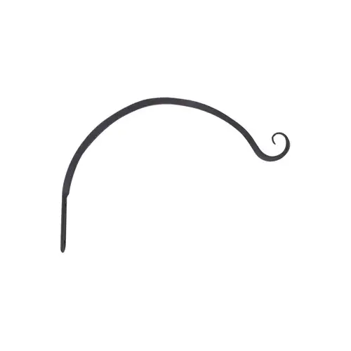 Hanging Plant Hook, Curved, Black, 7-In.