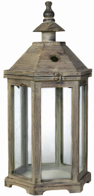 A & B HOME 30381-LARGE Polygon Temple Garden Lantern, Antique Finish, Large