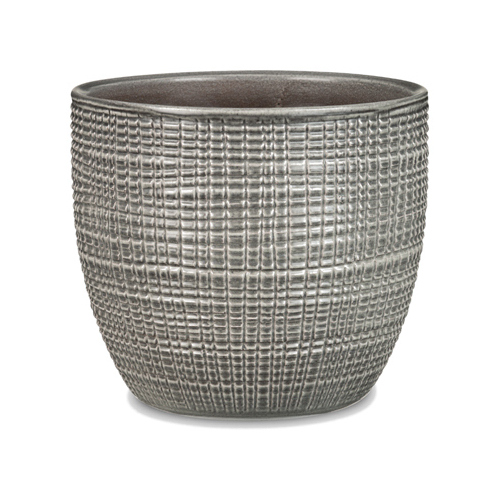 Scheurich 59069 Planter, Indoor, Pimienta Gray Ceramic, 4.75 x 4.25-In.