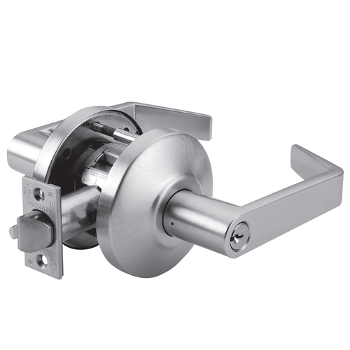 DORMA C880-D-LRC-626 C880 Storeroom Lever Lockset, Satin Chrome