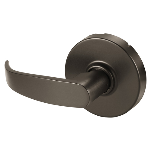 Grade 1 Double Lever Pull Cylindrical Lock, P Lever, Non-Keyed, Dark Oxidized Bronze Finish, Not Handed Dark Oxidized Bronze