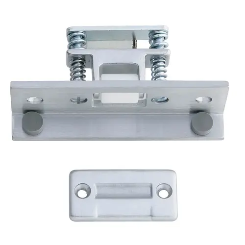 Combination Roller Latch and Applied Stop Satin Nickel Finish