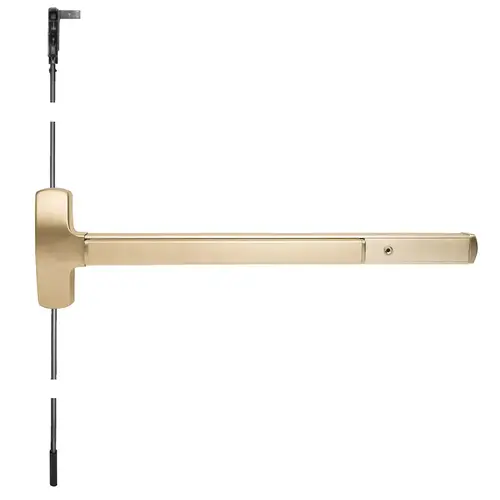 Motorized Exit Device Satin Brass