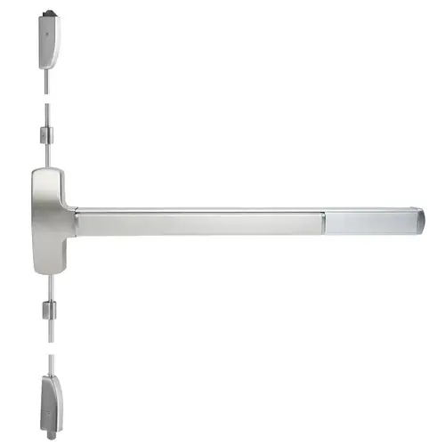 Lock Surface Vertical Rod Exit Devices Satin Chrome