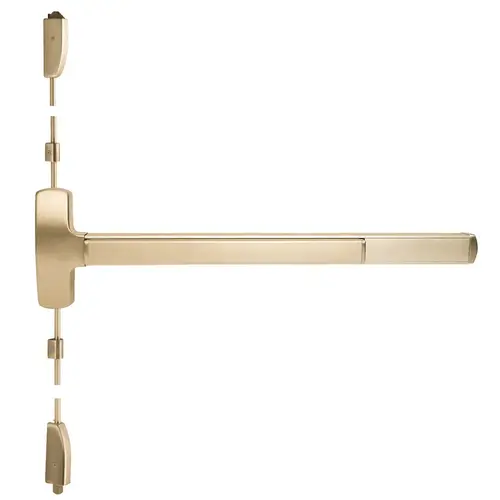 Motorized Exit Device Satin Brass