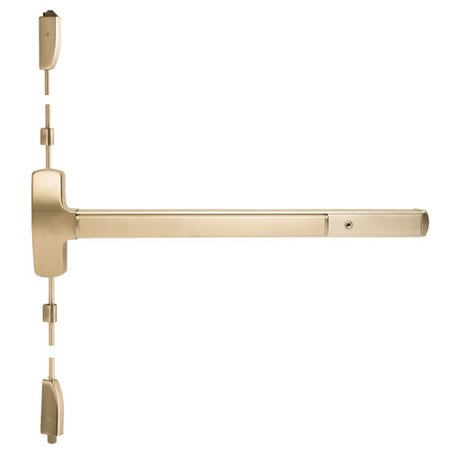 Motorized Exit Device Satin Brass